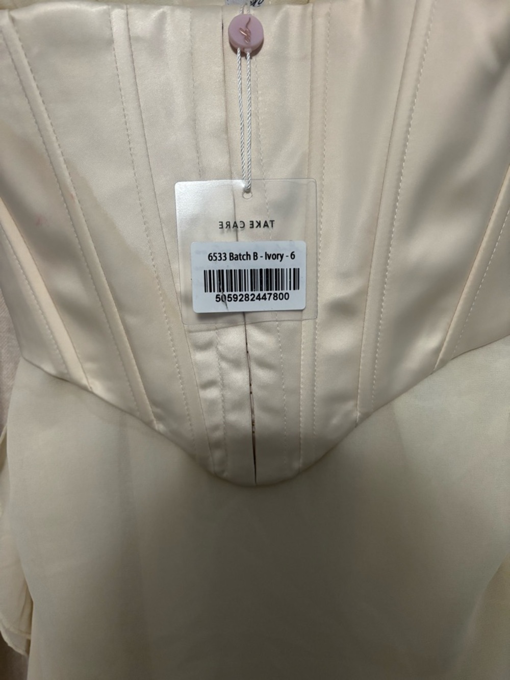 Oh Polly Cream Corset Detail Mini Dress - Picture 5 of 6